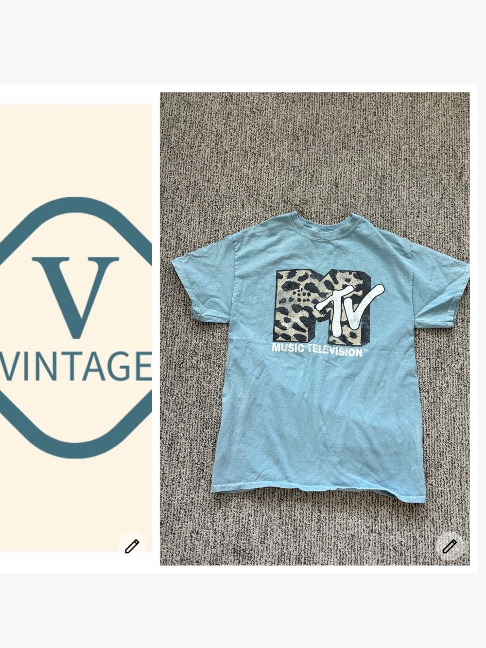 Vintage MTV Leopard Logo Tee